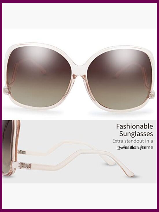 Oversized Square Jackie O Cat Eye Hybrid Butterfly Fashion Sunglasses